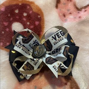 Kids Hair Bow - Black and Gold